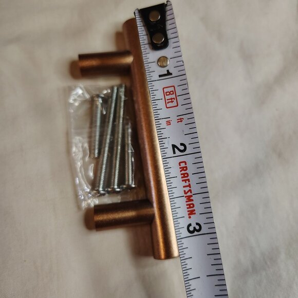 Nizado 2.5" Cabinet Handles Rose Gold Drawer Pulls Stainless Steel Hardware - Picture 7 of 9